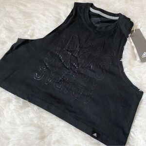 Adidas Black Graphic Crop Top